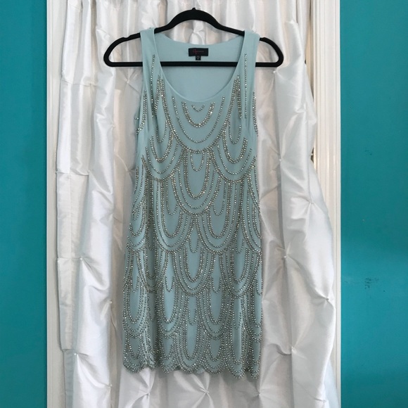 Aqua Sequin Dress - Size 0 - Picture 1 of 3